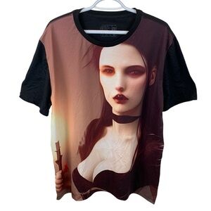 Goth Vampire Dark Victorian Graphic Tee Men's 2XL RedBubble T-Shirt Halloween